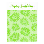 Le vert fleurit la carte postale d'anniversaire