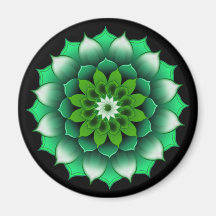 Le vert laisse l'aimant de mandala