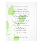 Le vert laisse le bat mitzvah invitations personnalisées