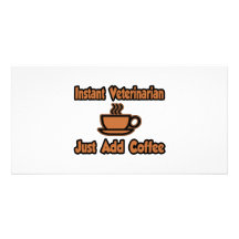 Le vétérinaire instantané… ajoutent juste le café cartes de vœux avec photo