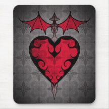 Le victorian gothique a jalonné le coeur de vampir tapis de souris