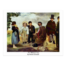 Le vieux musicien par Manet Edouard Cartes Postales