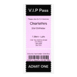 Le VIP passent le billet d'admission de partie Faire-part Personnalisé