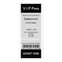 Le VIP passent le billet d'admission de partie Faire-part