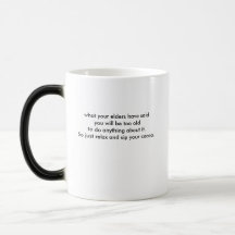 le visage de père Noël, Père Noël indique : Avant  Tasse