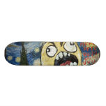 Le visage Meme de rage font face à la peinture chi Skateboards Cutomisables