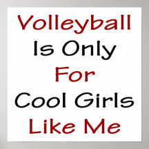 Le volleyball est seulement pour les filles fraîch posters