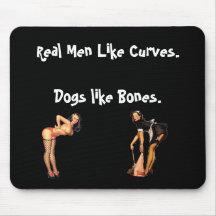 Le vrai homme aiment des courbes Mousepad Tapis De Souris