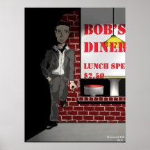 Le wagon-restaurant de Bob Affiches