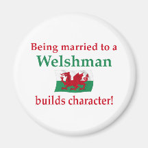 Le Welshman établit le caractère Aimant Pour Réfrigérateur
