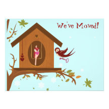 le weve a déplacé la nouvelle carte à la maison invitations