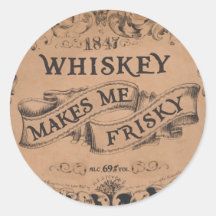 Le whiskey me rend vif adhésif rond
