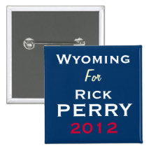 Le WYOMING pour le bouton de campagne de Rick Perr Badges Avec Agrafe