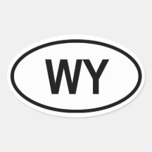 Le Wyoming "WY " Autocollant