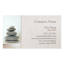 Le zen empilé lapide le carte de visite
