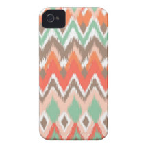 Le zigzag aztèque tribal de chevron barre le motif coques iPhone 4 Case-Mate