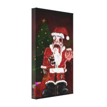Le zombi Père Noël a étiré la copie de toile Toiles Tendues Sur Châssis