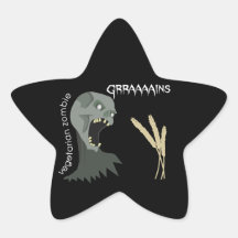 Le zombi végétarien veut Graaaains ! Autocollants