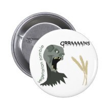 Le zombi végétarien veut Graaaains ! Badges Avec Agrafe