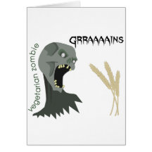 Le zombi végétarien veut Graaaains ! Carte De Vœux