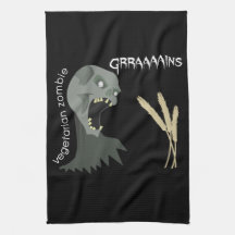 Le zombi végétarien veut Graaaains ! Linge De Cuisine