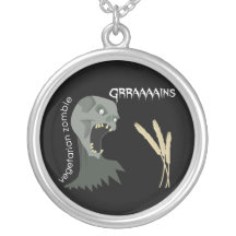 Le zombi végétarien veut Graaaains ! Pendentif