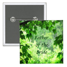 Leafy Wedding Father of the Bride Pin