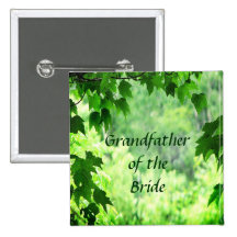 Leafy Wedding Grandfather of the Bride Pin