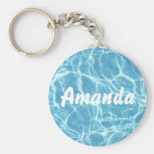 L'eau personnalisée Keychain de piscine Porte-clef