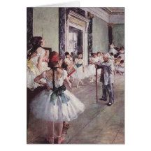 Leçon de ballet d'Edgar Degas Carte De Vœux