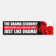 L'économie d'Obama Adhésif Pour Voiture