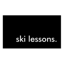 leçons de ski cartes de visite personnelles