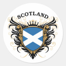 L'Ecosse Autocollants Ronds