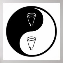 Lecture de compteur de Yin Yang Affiche
