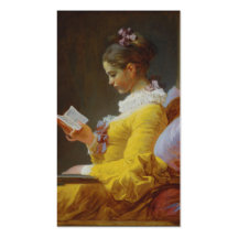 Lecture de jeune fille - Jean-Honoré Fragonard Modèle De Carte De Visite