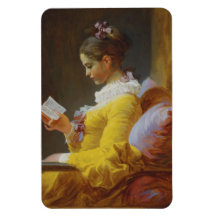 Lecture de jeune fille - Jean-Honoré Fragonard Magnets Souples