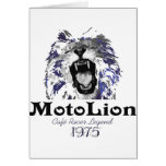 Légende de coureur de café de MotoLion Cartes De Vœux