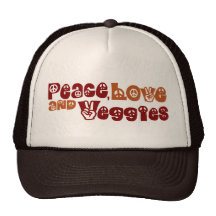 Légume d'amour de paix casquette
