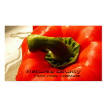 Légume frais - paprika Rouge Cartes De Visite Professionnelles