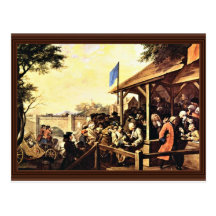 L'élection, l'anglais," "humeurs d'une élection " carte postale