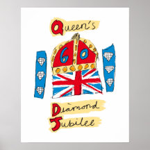 L'emblème de jubilé de diamant de la Reine Affiches