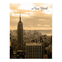 L'Empire State Building (sépia) Cartes Postales