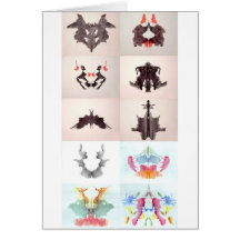 L'encre d'essai de Rorschach éponge chacun des 10  Cartes De Vœux