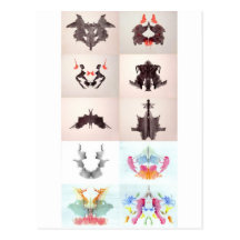 L'encre d'essai de Rorschach éponge chacun des 10  Cartes Postales