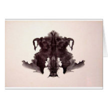L'encre d'essai de Rorschach éponge la peau d'anim Cartes De Vœux