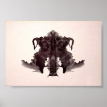 L'encre d'essai de Rorschach éponge le plat 4 Affiches
