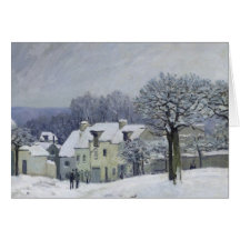 L'endroit du Chenil à Marneux-le-ROI, neige, 1876 Carte De Vœux