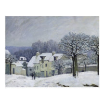 L'endroit du Chenil à Marneux-le-ROI, neige, 1876 Carte Postale