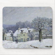 L'endroit du Chenil à Marneux-le-ROI, neige, 1876 Tapis De Souris