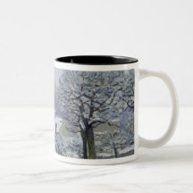 L'endroit du Chenil à Marneux-le-ROI, neige, 1876 Mug À Café